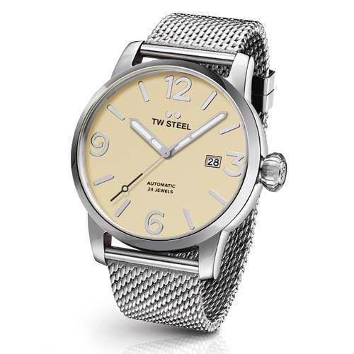 Image of TW Steel 45 mm cream Automatik Seiko NH35 Herre ur, model MB5